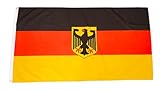 Fahne Flagge Deutschland Adler WM EM mit Ösen - 90 x 150 cm
