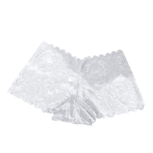 Uwdiohq Tanga De Encaje con Espalda En T, Lencería, Cómoda, Elegante Y Sexy para Dormir. Top Deportivos Mujer (White, L) Bragas Rojas Fin Año Tangas Personalizados Brasileña Abiertas Pack
