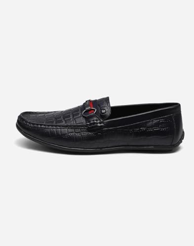 Image of Monte Carlo Mens Solid Slip on Genuine Leather Loafers (201820FW)