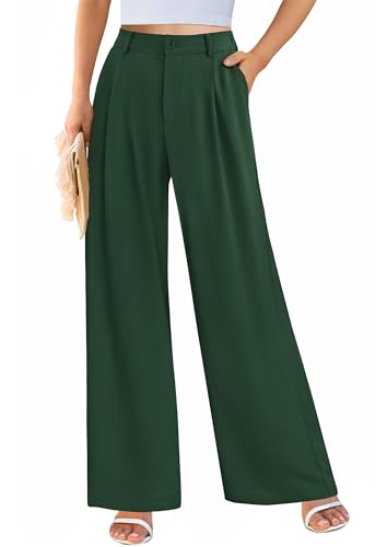 Image of PRETTYGARDEN Women's Flowy Wide Leg Dress Pants