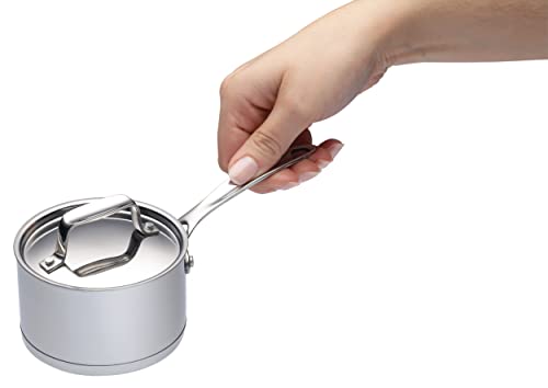 MasterClass Induktionssichere Mini-Kasserolle aus Edelstahl, 8,5 cm (3,5"), Silber – Ansicht 2