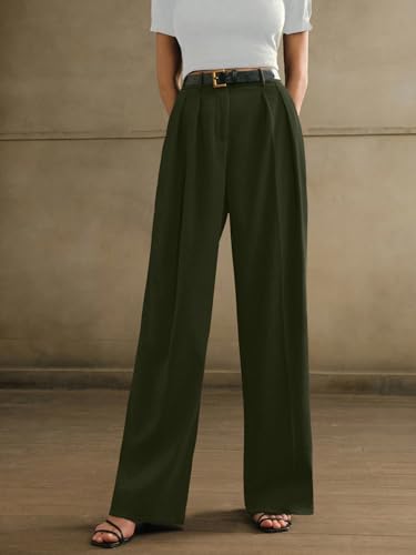 Image of GRECIILOOKS Trousers for Woman | Womens High Rise High Waist Flared Korean Style | Formal Pant for Women Office Wear| Track Pants for Womans Elegant for College & Events (Available in Plus Size)