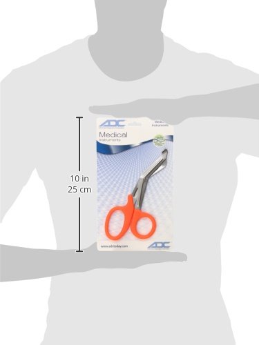 Adc 320 Medicut Emt Shears, Medical Grade, Stainless Steel, Traditional 7.25" Length, Neon Orange #TOP4