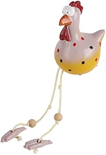 PUNELE Garden Decorations Ceramic Chicken, Animal Statue Hand-Made Pile, Used for Home Indoor and Outdoor Garden Courtyard Balcony Garden Decoration Ornaments Golden