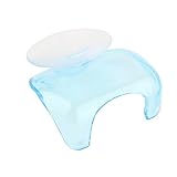 Clear Blue Plastic Super Suction Cup Razor Rack Bathroom Razor Holder Suction Cup Shaver Storage