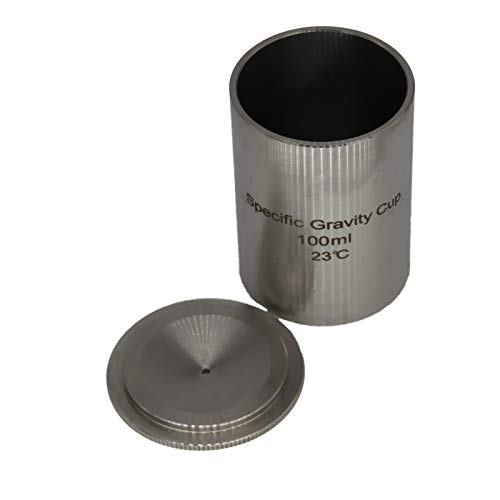 Image of QBB- 100ml Paint Density Specific Gravity Cup 100cc /ml Coating Specific Gravity Cup Paint Density Determiner Pycnometer