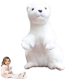 regalo huron santiago Adorable diseño realista: nuestro hurón realista plush presenta un diseño blanca encantador, capturando el encanto de un hurón real, lo que lo convierte en una adición encantadora a cualquier colección de animales de peluche.