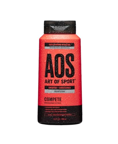 Art of Sport Men’s Shampoo and Conditioner - Compete Scent - Sulfate Free Shampoo and Conditioner 2-in-1 with Natural Botanicals - Deep Cleanses Hair and Fights Dry Scalp - 13.5 fl oz (Legacy Product)