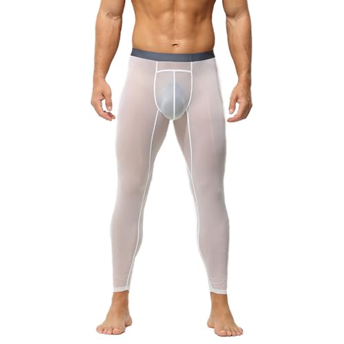 Men Long Sport Pants Breathable Pant Elastic Skinny Trousers Fitness Thermal Underwear