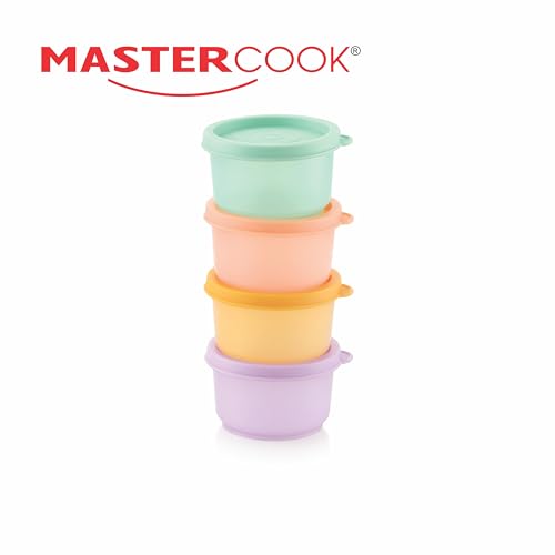 Image of Mastercook Airtight Round Mini Storage Containers Set of 4, 40ml