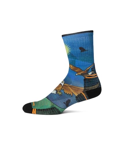Smartwool Men's Hike Targeted Cushion Eagle Print Crew Socks