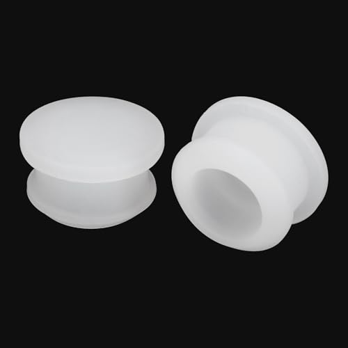 Image of MECCANIXITY Silicone Snap in Locking Hole Plugs Rubber Panel Seal Cover Flush Type Panel Round for Kitchen Rubber Bulkheads Waterproof Sealing Plugs 15mm /0.59 Inch Dia Transparent,Pack of 10