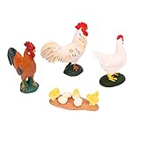 [Construction en vinyle premium] Fabriqués à partir de matériau vinyle de haute qualité, ces jouets animaux offrent une durabilité et une sécurité exceptionnelles. Chaque pièce est méticuleusement peinte à la main avec des couleurs vives et des détails réalistes qui donnent vie aux poules. Les matériaux non toxiques garantissent un jeu sûr pour les enfants de 3 ans et plus.