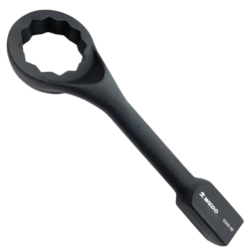WEDO Striking Wrench 135mm,12-Point Flat Slogging Ring Wrench,Length 620mm,One-time Die-Forged,Strong-Torque,High-Strength,Wear-Resistance,Black-Spray on Surface,40 Chrome Steel