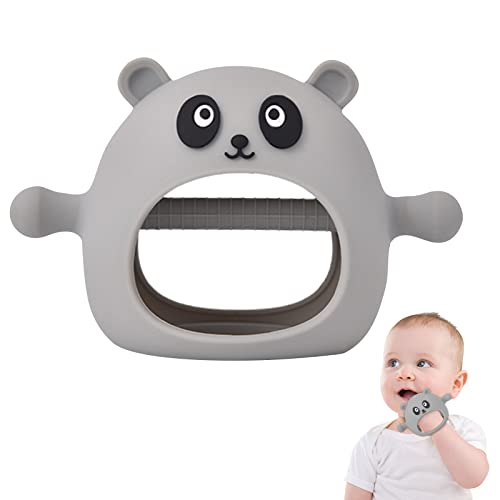 Image of Baby Teether Anti Drop Silicone Teething Toys Hands Mitten for Soothing Teething Infants Chew Toys for Stimulating Gums