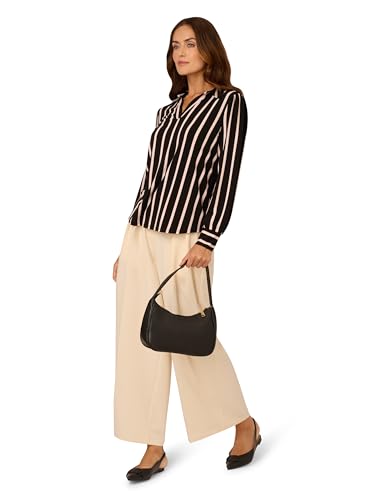 Image of Adrianna Papell Women's Print Collared V-Neck Knit Top