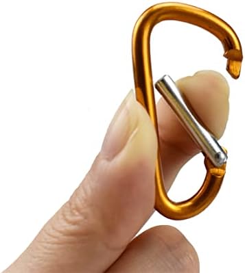 Syolee 20 Pcs Large Carabiner D Ring Clip Hook Durable Keychain Camping Accessories for Outdoor, Fishing, Hiking, Traveling