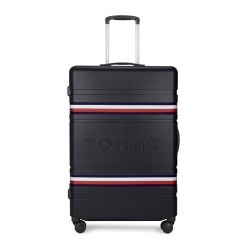 Image of Tommy Hilfiger Berlin Unisex Hard Luggage - Grey, 77Cm Cargo Bag with 4 Wheel Trolley