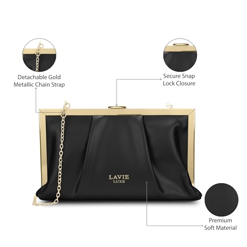 Image of Lavie Luxe Women's Pleatz25 Framed Clutch | Ladies purse | Gift For Women