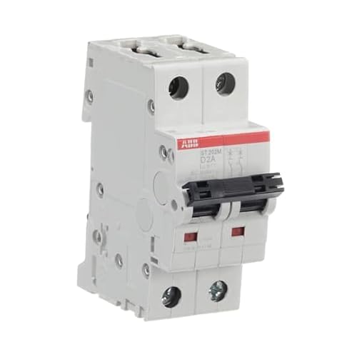 Circuit Breaker; Miniature; Din Rail Mount; D Curve; 2 Pole; 2A #TOP6