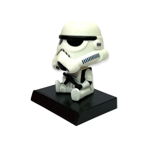 Image of AUGEN Super Hero Storm Trooper Action Figure Limited Edition Bobblehead with Mobile Holder for Car Dashboard, Office Desk & Study Table (Pack of 1)