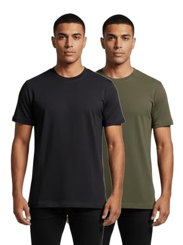 Image of Dollar Easy Fit Cotton Blend Pack of 1 Solid Men's Round Neck T-Shirt