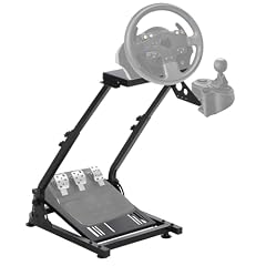 GarveeTech Racing Steering Wheel Stand, Height Adjustable Plus Gearshift Mount Compatible with Logitech G920 G27 G25 G29 Racing Wheel and Pedal, Black