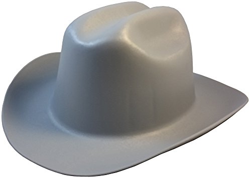 Western Cowboy Hard Hat with Ratchet Suspension - Gray