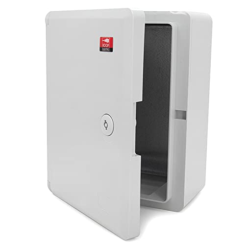 Armoire de commande industrielle KOOP ELEKTRO IP65 - ABS gris clair - Contient : partie inférieure, porte, plaque de montage, fixations murales, verrou - 220 x 310 x 140 mm