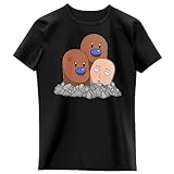 Humorvolles Mädchen Kinder T-Shirt der Marke Okiwoki (Marke, spezialisiert auf die Parodie der Pop-Kultur). Parodische Illustration mit Saitama und Digdri von One-Punch Man.