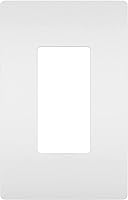 Legrand Radiant Screwless Wall Plates, 1-Gang White 10-Pack for Decorator Outlets - RWP26WCC10 Modern Low-Profile Covers