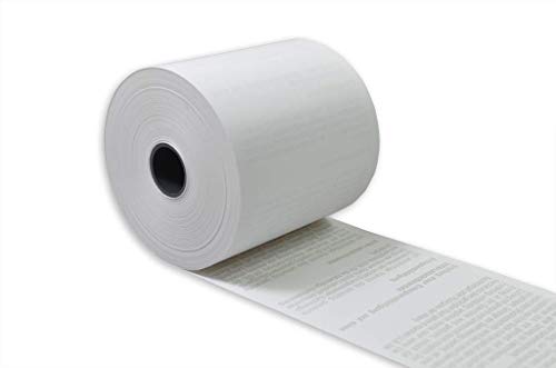 Veit 50x EC Thermorollen 57mm x 40m x 12mm ØRolle 56mm BPA-frei 55g/qm, SEPA-Aufdruck, für handelsübliche Kassendrucker geeignet, Kassenrollen aus Thermopapier, Drucker schonend, Rollenendmarkierung Cover