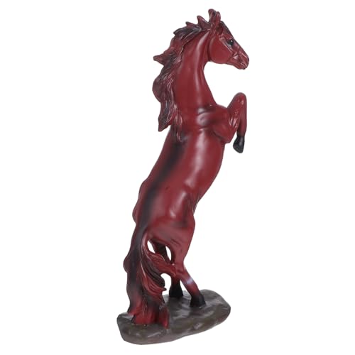 Happyyami 新中式馬置物 風水立馬置き物 樹脂製細工 馬飾り 成功と繁栄の象徴 オフィスやリビングの装飾に適したモダン風アート