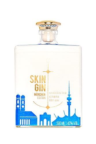 Skin Gin | Handcrafted Premium German Gin | München Edition | Gin aus der Manufaktur | 42 % | 500ML
