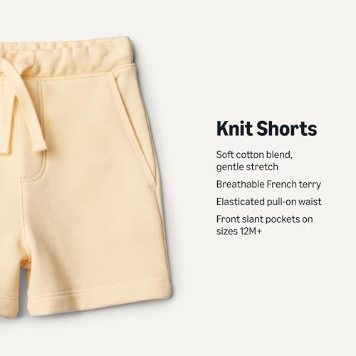 Image of Amazon Essentials x Sofia Grainge Toddlers and Baby Boys' Pull-On Knit French Terry Shorts, Pack of 2