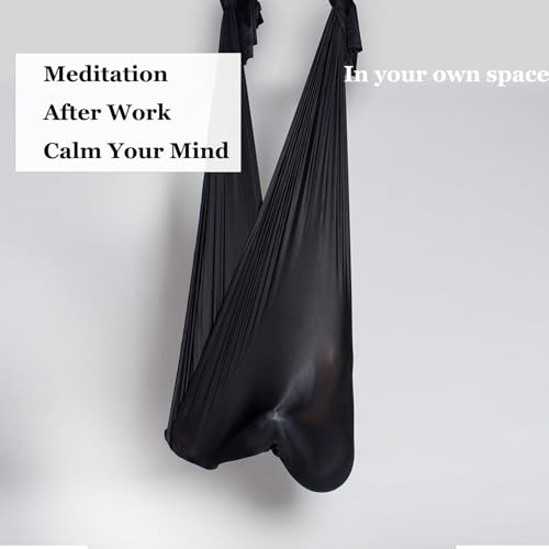 Image of F.Life Aerial Silk Yoga Hammock & Swing for yoga Inversion,Strength training,starter hardware kit