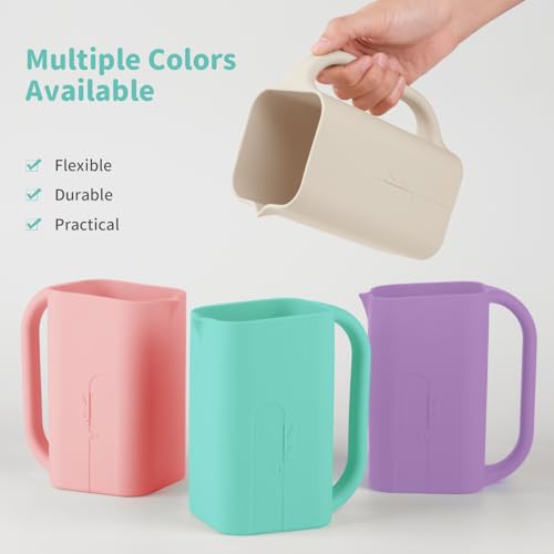 Image of Baby Bath Rinse Cup 100% Food Grade Silicone Wash Rinser Cup For Kids (Turquoise)