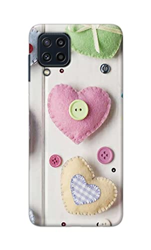 Image of PRINTFIDAA Heart Shape Hard Back Cover for Samsung Galaxy M32 (4G) / Samsung F22 (4G) / Samsung M22 (4G) Back Cover -(P6) KAT1010
