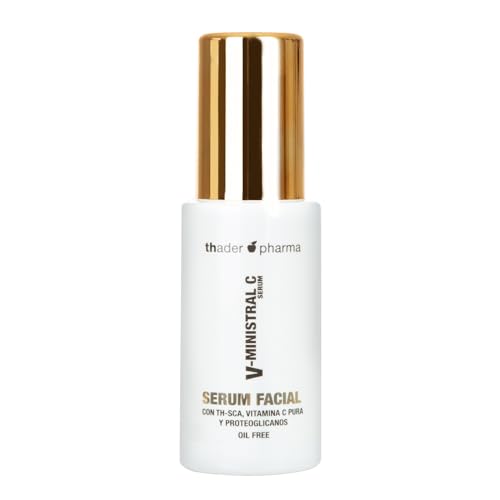 Thader Th Pharma V-Ministral C Sérum Facial con Potentes Activos, Ácido Hialurónico, Vitamina C pura y Proteoglicanos, 40 ml