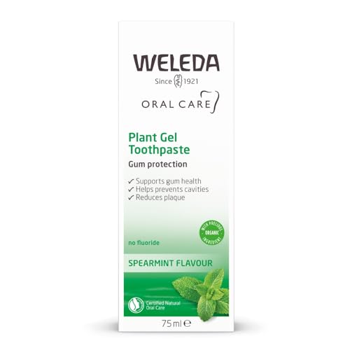 Weleda Plant Gel Toothpaste, Fluoride Free, Sensitive Teeth, Antibacterial, SLS Free, Certified Natural, Organic, Vegan, Mint Flavour, 75ml