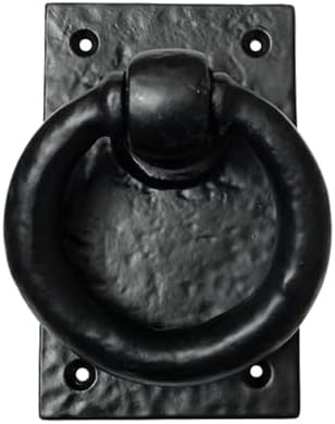 Shristy Hardware "Easton" Black Antique Iron Door Knocker for Door Front - Exterior for Home Iron Door Knocker - (Pack of 1 Black Powder Coated Finish)