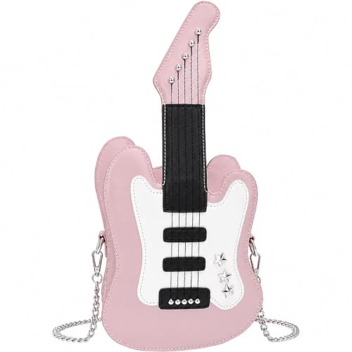 Bolso de mano creativo para guitarra, violín y piano de cuero PU miniatura 1