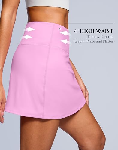 Image of SANTINY 13.5 inch /15 inch Skorts for Women with 2 Pockets High Waisted A Line Casual Pickleball Golf Skort Athletic Tennis Skirt