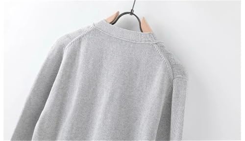 Men Cotton Sweater Long Sleeve V-Neck Sweaters Loose Solid Button Tops Thick Knitting Casual Cardigans Black4