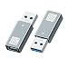 Produktbild JUFUM 10 Gbit/s USB 3.1 A Stecker auf USB C Buchse, USB C Buchse auf USB Stecker Super Speed Datenübertragung für Handy PC Laptop - 2 Stück