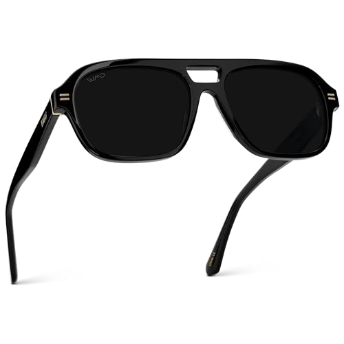 WearMe Pro – Women’s Polarized Aviator Sunglasses: Acetate Frame &