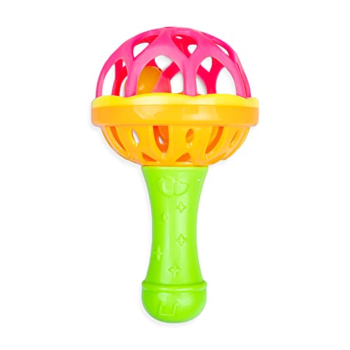 Image of Ratna's Jazz Rattle Colorful Attractive Plastic Non Toxic Grab & Shake Sound Rattle for New Born and Infants Multicolour