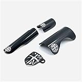 Sgxbos Folding Aluminum Alloy Protective Stickers for Brompton Protect Sticker Fork Bottom Bracket Rear Fork Prevents Friction Protect (Black)