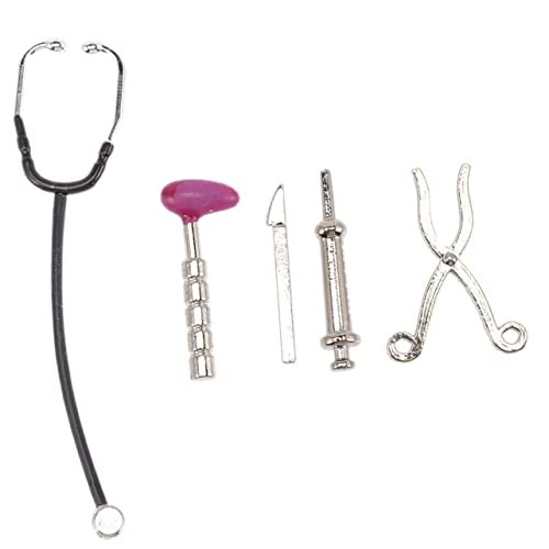 KOMBIUDA 1 Juego Mini Traje De Médico Juego De Imaginación para En Miniatura Herramientas De Doctor En Miniatura Juego De Doctor para Kit Médico Simulado Aleación