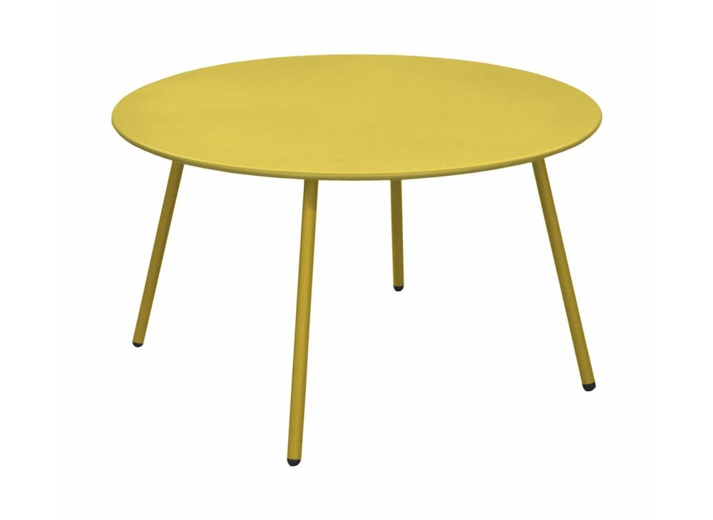 Proloisirs Table Basse Jardin Ronde en Acier Rio 70 cm